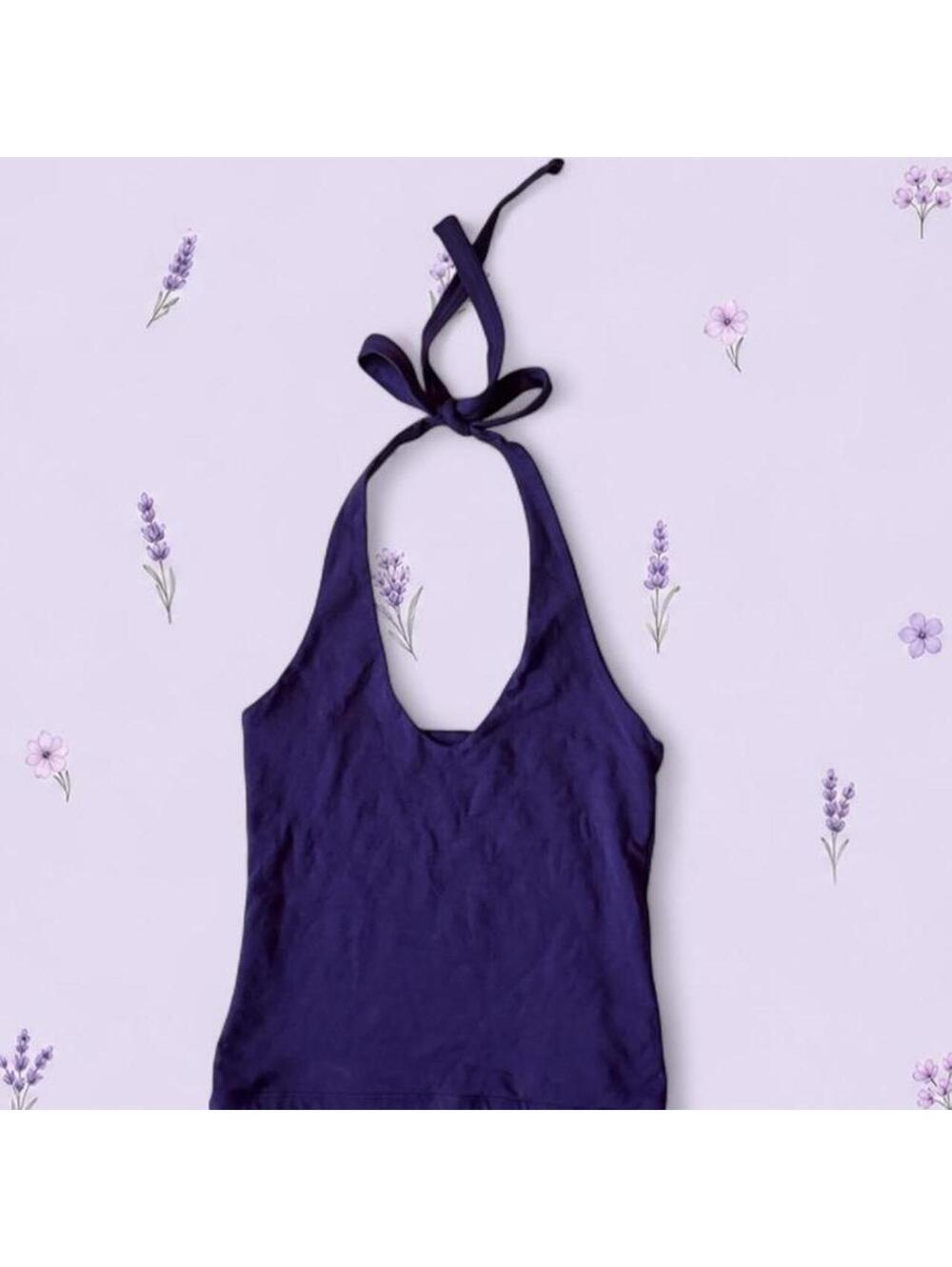 Brandy Melville deep purple halter top